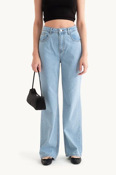 Hiccup Pantaloni din denim cu talie înaltă cu picioare drepte
