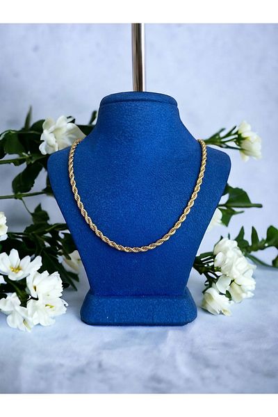 Asteria Jewelry Twisted Steel Necklace 60 cm