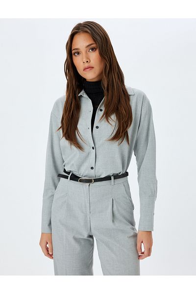 Koton Long Sleeve Button Classic Shirt