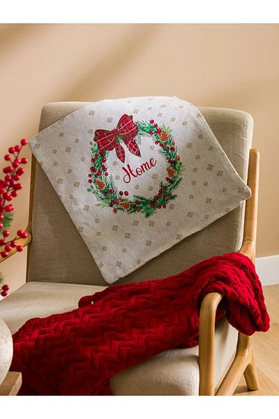 LC Waikiki HOME Față de pernă cu tematică mixtă de Crăciun 45x45 Cm
