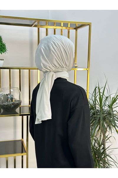 erasra class Imported Fabric Snap Fastener Ready Shawl Used in Two Sleeves Ecru Color