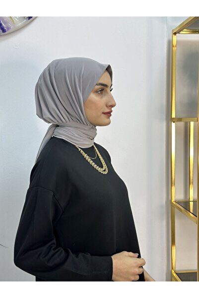 erasra class Gray Imported Fabric Snap Fastener Ready Shawl - Use in Two Sides