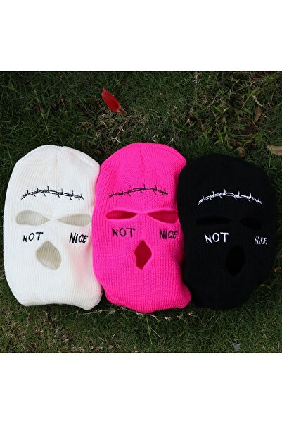 FG KONNİCHİWA Not Nice Barbed Wire Note Nice Colorful Snow Mask Balaklava