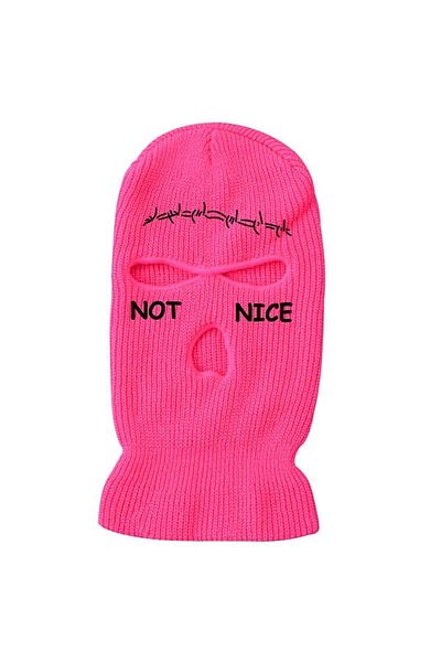 FG KONNİCHİWA Not Nice Barbed Wire Note Nice Colorful Snow Mask Balaklava