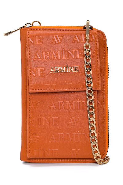 Armine Orange Chain Strap Handbag 23Yd7265-1