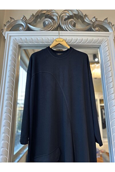 Invee Cepli İki İplik Elbise - Siyah