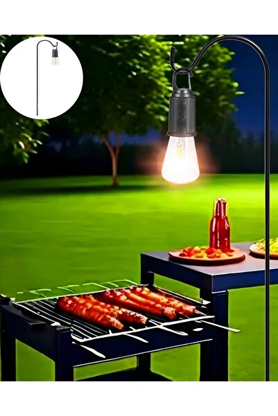 Kyrotech Şarjlı Mangal Ve Barbekü Lambası 3 Mod Kazıklı Mangal Işığı Led Lamb...