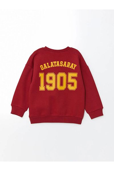LC Waikiki Бебешки суичър с щампа и кръгло деколте LCW baby