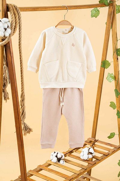 bombe 2-Piece Cotton Lilac Set - Baby Kids Trendy Fashion Bottom Top Set