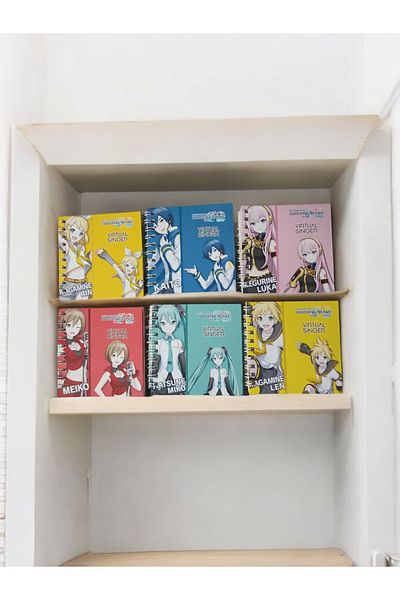 nihonwosekai 6Pcs Hatsune Miku Colorful Pjsekai Project Sekai 8X8Cm Mini Anime Spiral Notepad