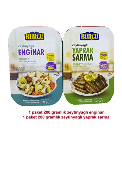 BURCU zeytinyağlı yaprak sarma ve zeytinyağlı enginar