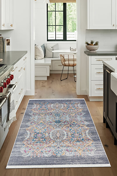 VOPTEKS Renkli Mutfak Halısı Makinede Yıkanabilir Halı Kaymaz Taban Halı