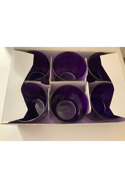 Paşabahçe 52885 Carat Series 6 Pieces Purple Colored Whiskey Water Soft Drink 300 Cc