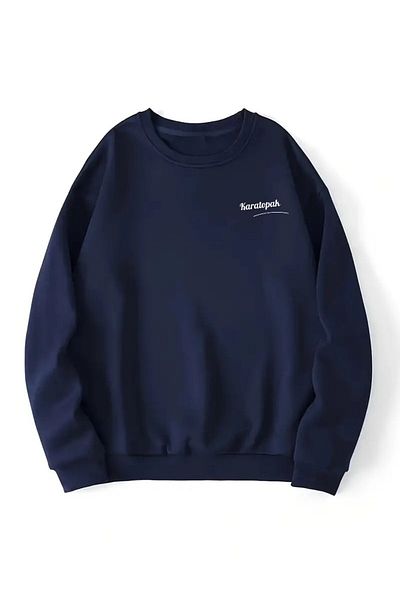 Karatopak Hanorac oversize unisex cu gât crew cu imprimeu Blackpack cu șase zgârieturi