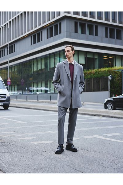 Koton Stamped Slim Fit Coat - Pocket Detailed