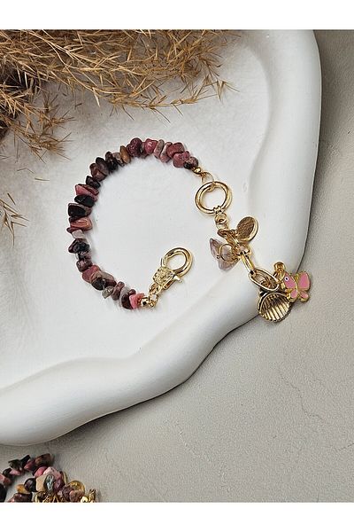 AURA Natural Stone Rhodonite Bracelet Stone
