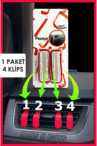Meys 20 Adet Klips, Havalandırma Kokusu, Araba Kokusu 5 Paket 5 Renk 5 Farklı Koku