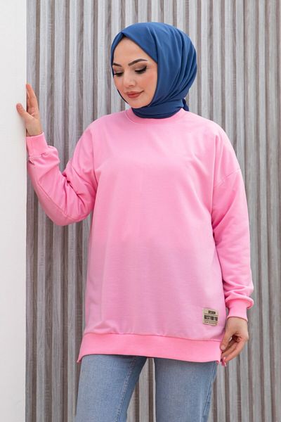 Nisa Luxury Boutique Crew Neck Above Knee Tunic/Sweatshirt