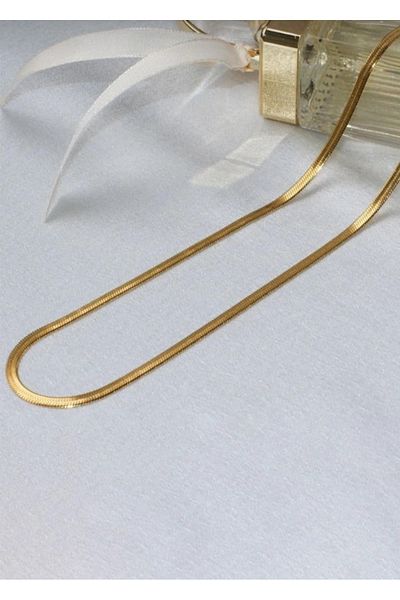AseLJewellery Steel Italian Crushed Chain Necklace
