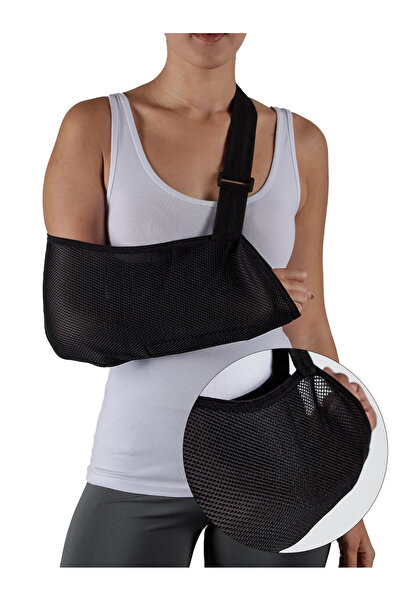 AboutThePerfect Fileli kol ve dirsek destek askısı, el bilek alçı tutucu, siyah