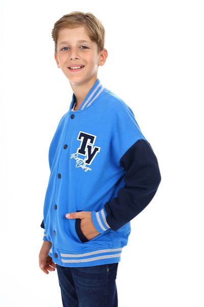 Toontoy Boy's Embroidered College Cardigan