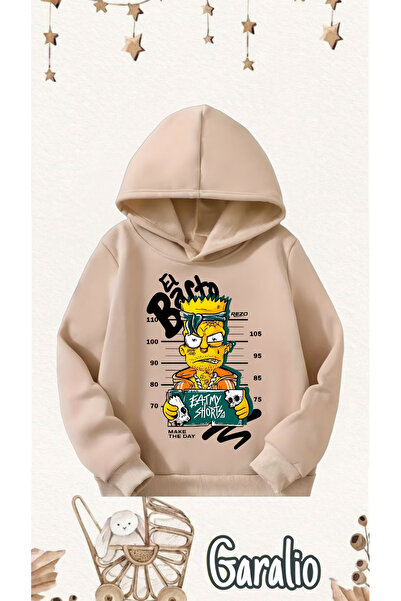 Garalio ΠΑΙΔΙΚΟ ΦΟΥΤΕΡ ΕΛ ΜΠΑΡΤΟ ΣΙΜΠΣΟΝ ΜΕ ΣΤΑΙΡΑ Κ με κουκούλα