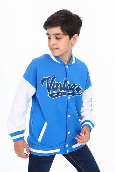 Toontoy Boy's Printed College Cardigan