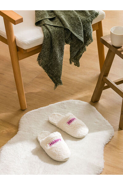 LC Waikiki Lw - Women's House Slippers with Text Embroidery