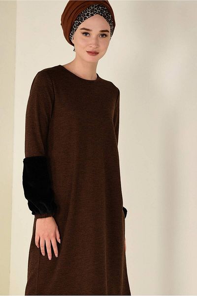 Alvina Wool Detailed Tunic with Sleeves 4582