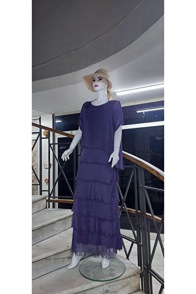 Bohem Stil Μεταξωτό φόρεμα ιταλικού μεγέθους 2 που δείχνει λεπτό με μισό μανίκι