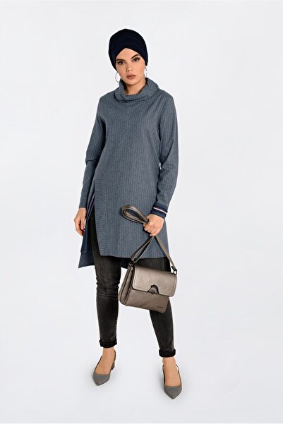 Alvina Τουνίκ με ντραπέ λαιμόκοψη και σκίσιμο στο πλάι 4624