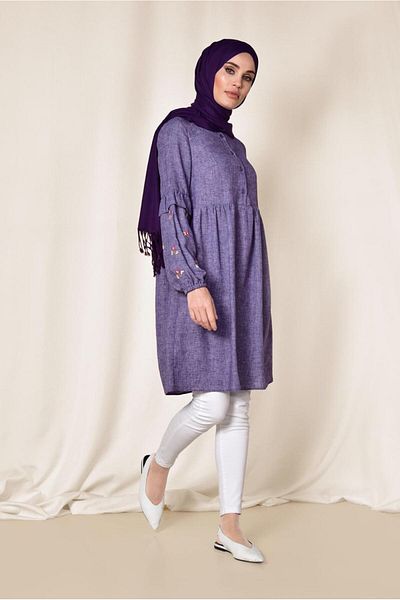 Alvina Flywheel Embroidered Tunic - 4986