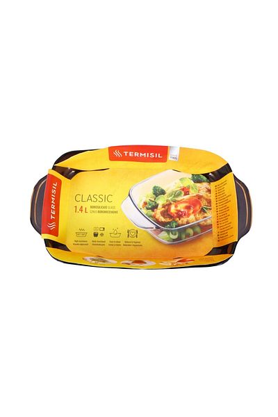 Termisil ,borosilicate glass Rectangular Oven ware,Brown Color,1.4L,Suitable for all stove