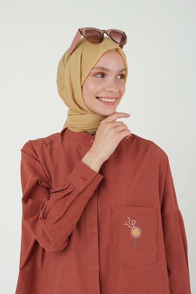 HEQA Şal natural Galben cenuşă