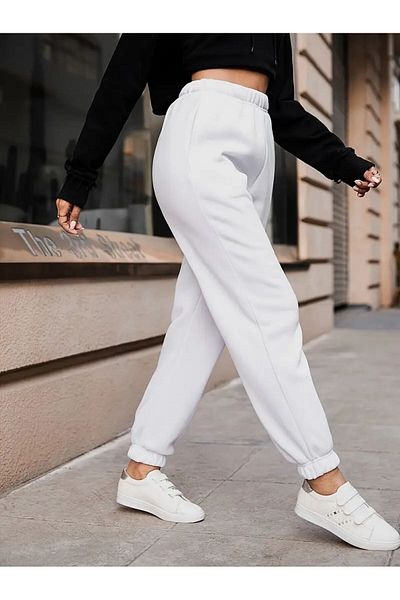 Avones Πλεκτό Jogger Sweatpants με τρεις κλωστές - Ελαστική μέση και πόδια