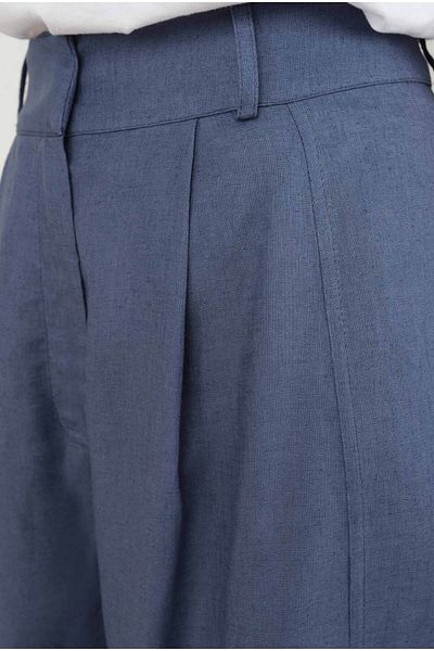 HEQA Pantaloni de in albastru - Blugi cu picioare plisate