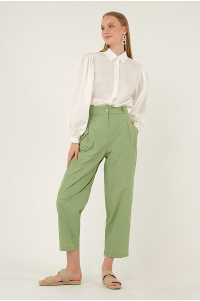 HEQA Pantaloni Flanel Pocket Verde