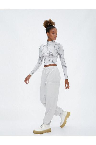 Koton Parachute Trousers Pocket Detailed Elastic Stopper Cotton