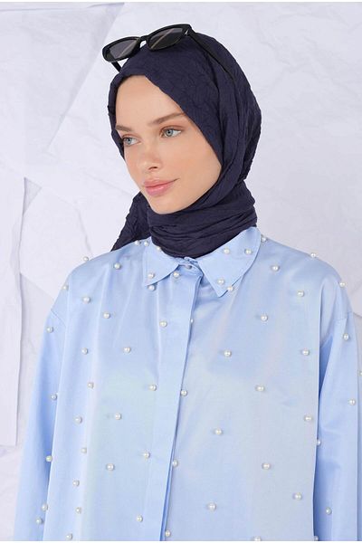 HEQA Navy Blue shawl - Office shoes