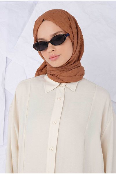 HEQA Şal Kraş de culoare caramel