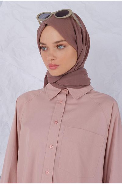 HEQA Şal din bumbac cu model pudră de trandafir