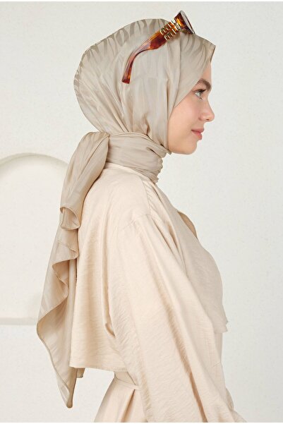 HEQA Jou Desen Jakar Şal Vizon