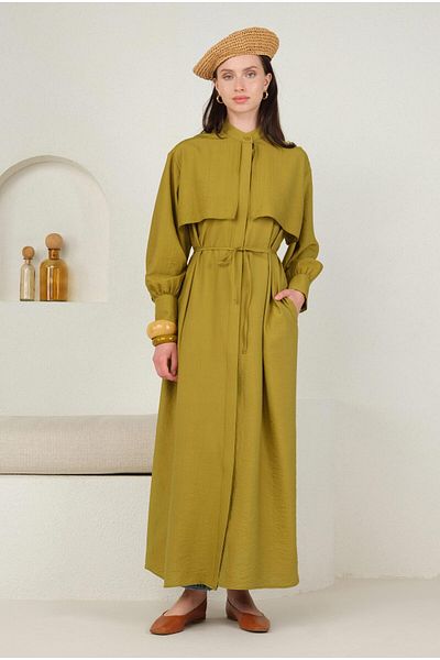HEQA Rochie de vânt măsline
