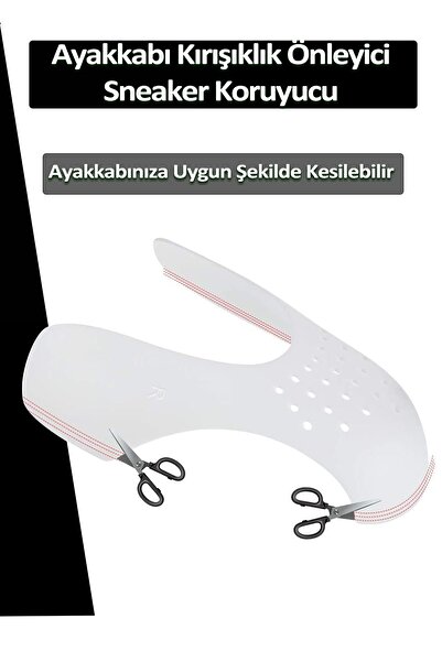 Dopar Sneakers Ayakkabı Kırışıklık Önleyici Koruyucu M 41-45 Uyumlu + Beyaz Ayakkabı Bağcığı