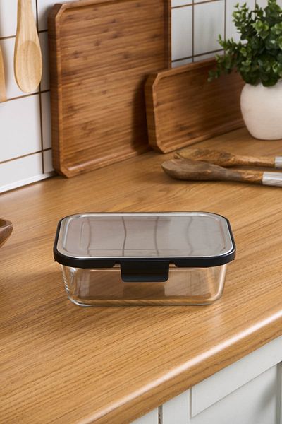 Karaca Vera Glass Storage Container with Metal Lid 1500 ml