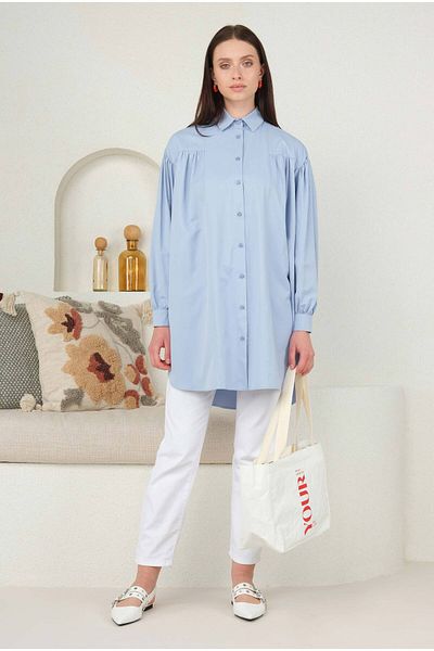 HEQA Cămașă adunată Robadan Baby Blue