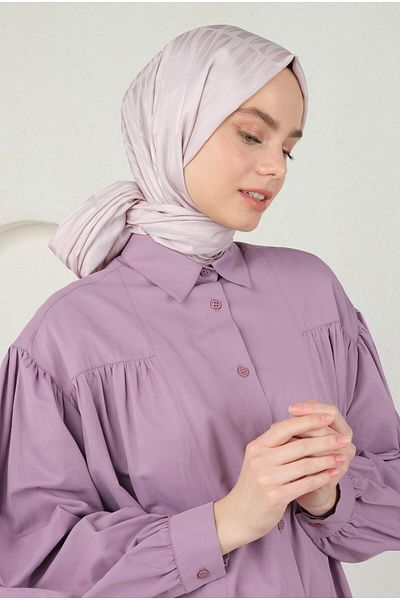 HEQA Şal Jou cu model violet moale