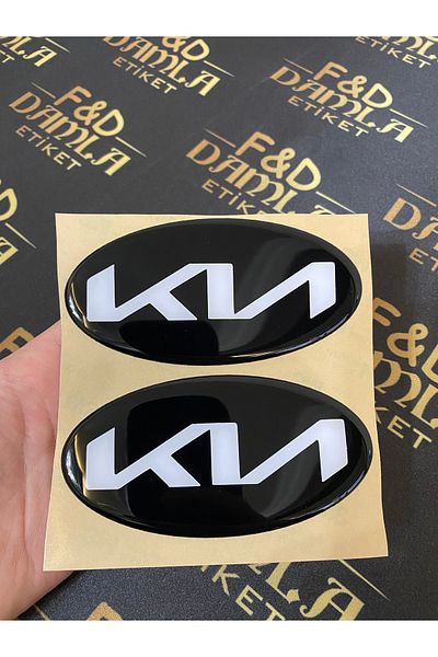 FD Damla Etiket 117 X 58 MM pentru Kia Ceed, Rio, Cerato, Picanto Nouă inscripție emblemă decorare logo față spate