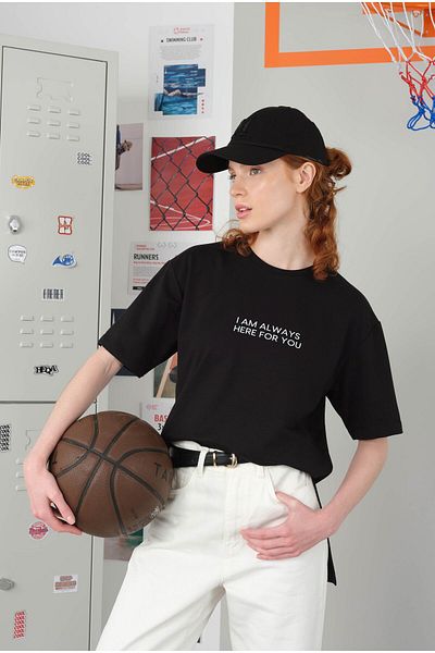 HEQA Tricou negru Always Here