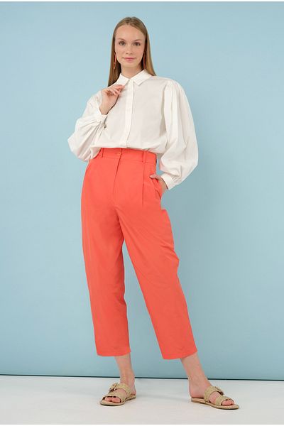HEQA Pantaloni Flanel Pocket Coral